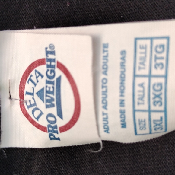 Rules Graphic T-Shirt Delta Pro Weight in black with white & red lettering 3XL - Picture 4 of 5